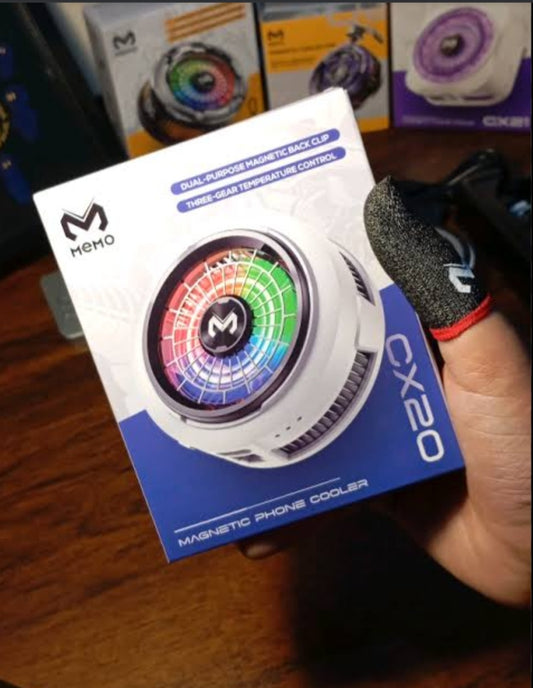 MEMO RGB Gaming Phone Cooler – Instant Cooling Fan for PUBG & Free Fire